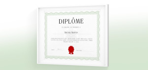 Modèle de Diplôme pour PowerPoint Vert Olive
