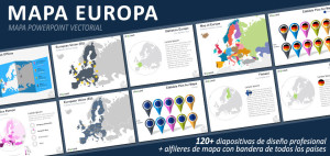 Plantilla PowerPoint Mapa Europa