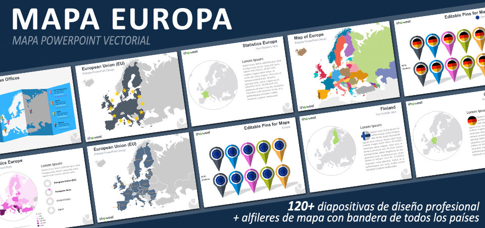 Plantilla gratis PowerPoint Mapa Europa