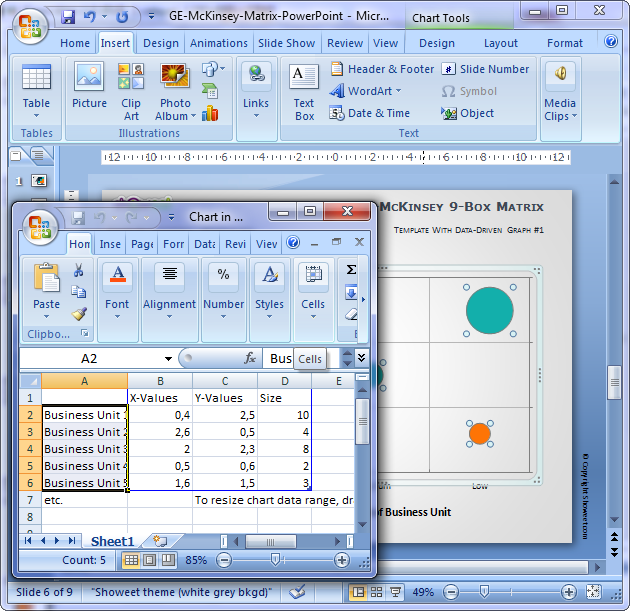 Matrices GE/McKinsey gratuites pour PowerPoint