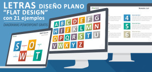Letras Diseño Plano para PowerPoint con 21 Ejemplos