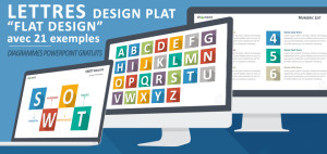 Lettres Design Plat pour PowerPoint avec 21 Exemples