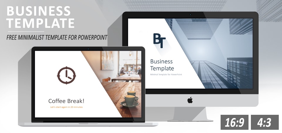 Free minimal business PowerPoint template