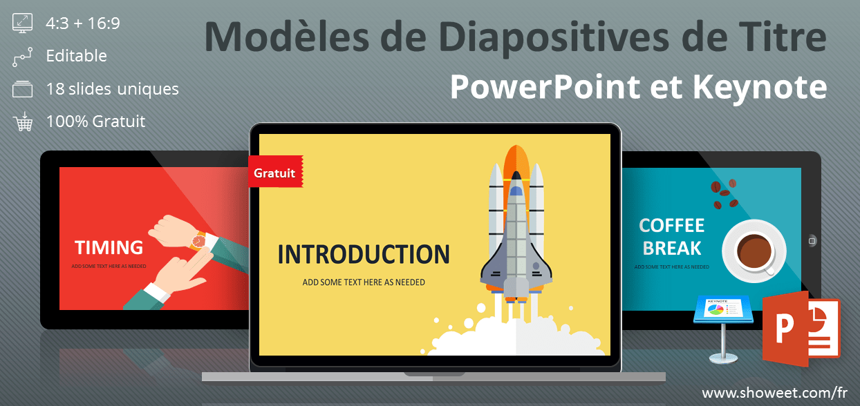 Collection gratuite de modèles de diapositives de titre pour PowerPoint et Keynote