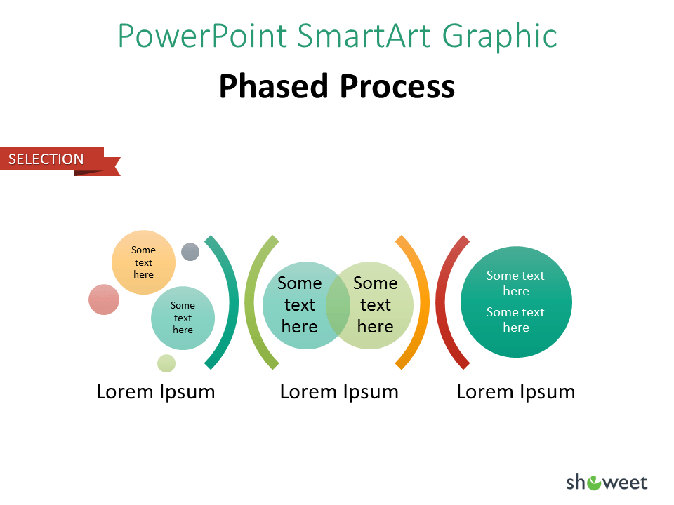 SmarArt PowerPoint Graphique Processus à phases