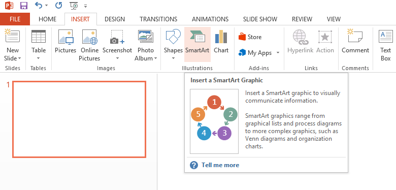 PowerPoint SmartArt Menu