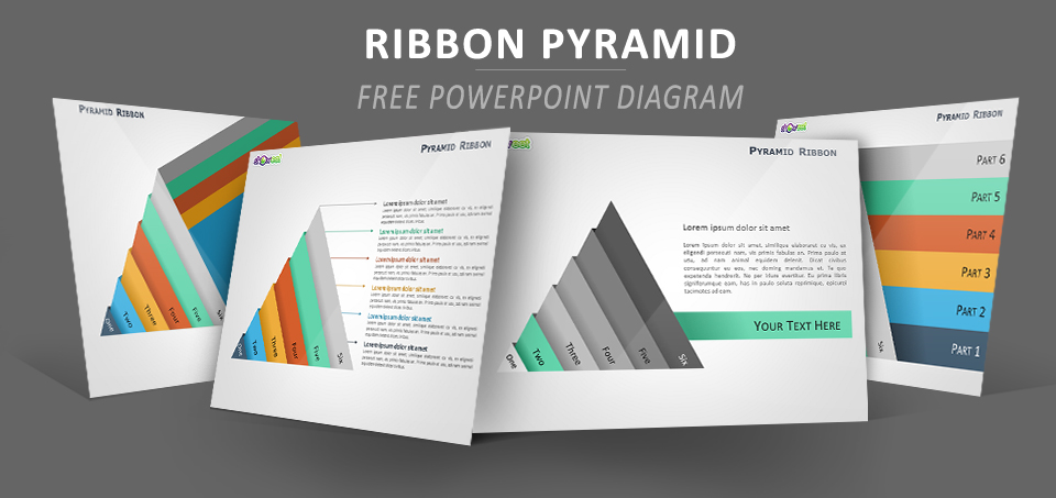 Ribbon Pyramid PowerPoint template