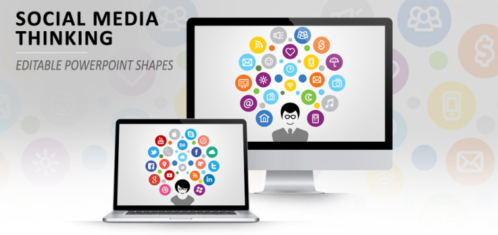 Modèles gratuits Google Slides et PowerPoint Réseau social