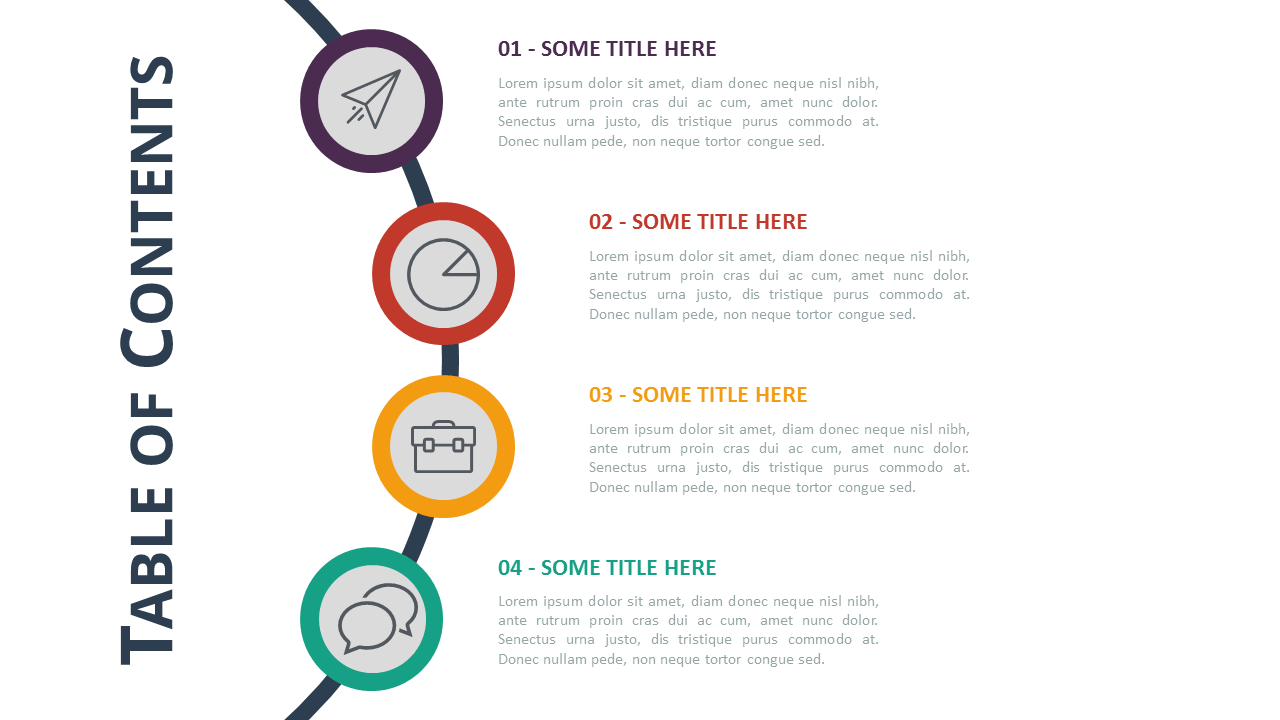 powerpoint presentation table of content