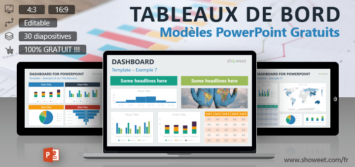 Tableaux de Bord - Modèles pour PowerPoint Gratuits