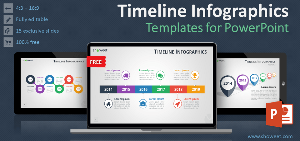 Free timeline infographics templates for PowerPoint