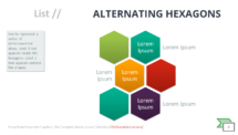 Alternating Hexagons - SmartArt Graphic for PowerPoint