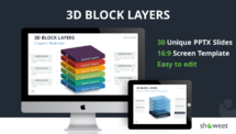 3D Block Layers for PowerPoint - Cover Slide