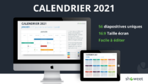 Calendrier 2021 pour PowerPoint et Google Slides
