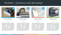 Free PowerPoint Template - Portfolio - 4 pictures and description