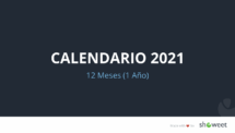 Calendario 2021 PowerPoint - 12 Meses