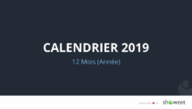 Calendrier 2019 PowerPoint - 12 Mois (Section)