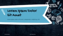 Doodles Template for PowerPoint - Section Slide with Left Banner