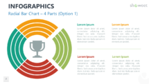 PowerPoint Infographic Element - Radial Bar Chart with 4 Parts - Option 1