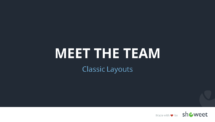 Meet the team - PowerPoint Templates - Classic Layouts - Section Slide
