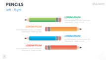 Pencils Infographics for PowerPoint - Left and Right