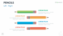 Pencils Infographics for PowerPoint - Left and Right