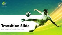 Free Soccer PowerPoint Template (Green) - Transition (Section) Slide 1