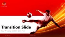 Free Soccer PowerPoint Template (Red) - Transition (Section) Slide 1