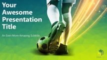 Free Soccer PowerPoint Template (Green) - Cover Slide 2