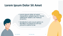 Speech Bubbles PowerPoint Template with Silhouettes