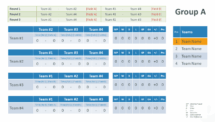 Tournament Group Template for PowerPoint with 4 Teams