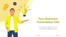 Cartoon Business PowerPoint Template - Theme 03 - Idea