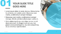 Corpo - Business Template for PowerPoint - Blue (Title and Content Slide w/ Picture Placeholder)