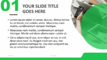 Corpo - Business Template for PowerPoint - Green (Title and Content Slide w/ Picture Placeholder)