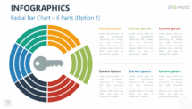 PowerPoint Infographic Element - Radial Bar Chart with 6 Parts - Option 1