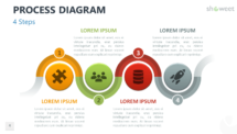 Free Process Diagram for PowerPoint with 4 Steps