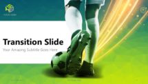 Free Soccer PowerPoint Template (Green) - Transition (Section) Slide 2