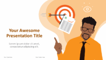Cartoon Business PowerPoint Template - Theme 04 - Target