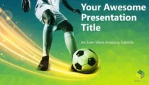 Free Soccer PowerPoint Template (Green) - Cover Slide 3