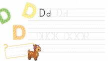 Learn ABC and Trace the Letter D - PowerPoint Worksheet