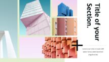 Plus Template for PowerPoint - Section Slide with 5 Pictures