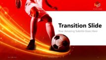 Free Soccer PowerPoint Template (Red) - Transition (Section) Slide 3