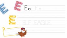 Learn ABC and Trace the Letter E - PowerPoint Worksheet