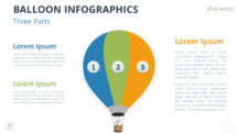 Balloon with Three Parts for PowerPoint and Google Slides
