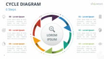 Free Cycle Diagram with 6 Steps for PowerPoint and Google Slides