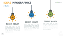 Ideas - Infographics for PowerPoint - 3 Bulbs