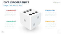 Dice Infographics for PowerPoint - Single Dice with 6 Dots