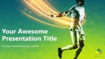 Free Soccer PowerPoint Template (Green) - Cover Slide 4