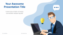Cartoon Business PowerPoint Template - Theme 07 - Idea