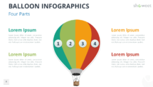 Balloon with Four Parts for PowerPoint and Google Slides